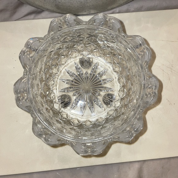 Hofbauer Lead Crystal Butterfly Papillon Bowl 3-Footed 4.5x6" Antique - Picture 5 of 10